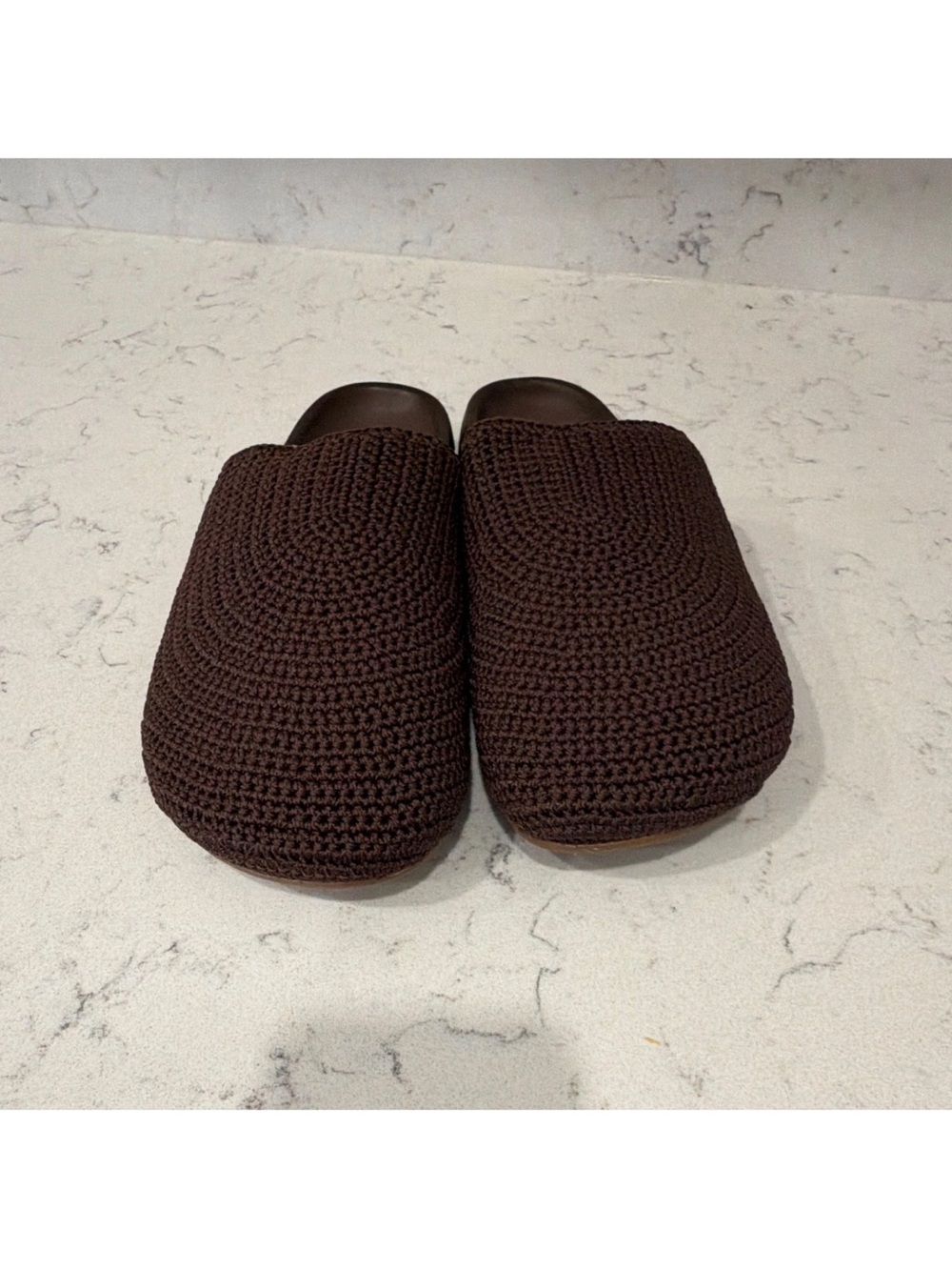 The Sak  Bolinas Brown Crochet Mule Slip-On Slippers Womens Size 9 NWOB